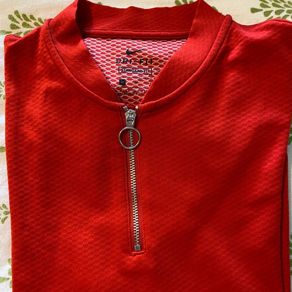 Nike Womens Red Golf Polo Sz M